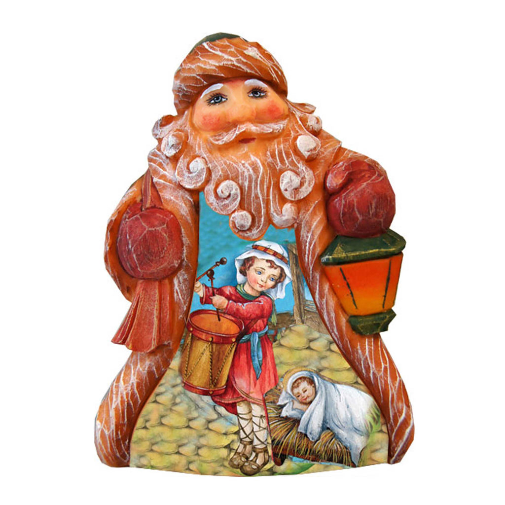 Drummer Boy Tiny Tale Santa Handcrafted Christmas Figurine - G. DeBrekht - Christmas Santa Snowman Decor - 561611