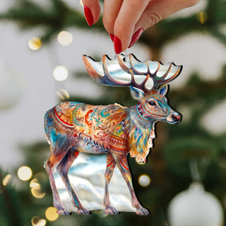 Alaska Reindeer & Moose Wooden Christmas Ornaments – Set of 3 – 8091134-S3