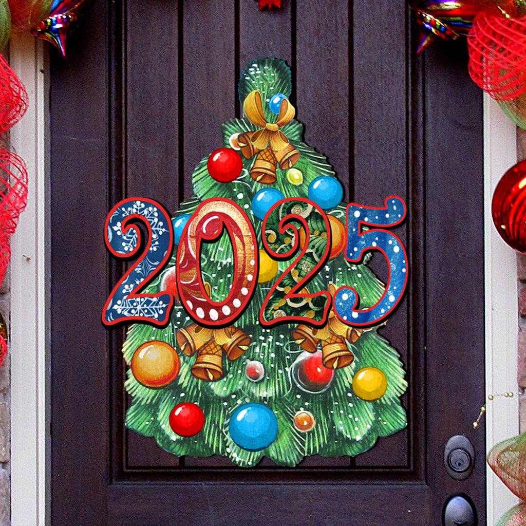 2025 Celebrate Christmas Dated Holiday Door Decor by G. DeBrekht - Christmas Decor - 8114040H-D25