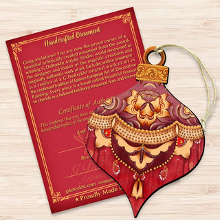 Red Round Ball Wooden Ornaments by G. DeBrekht - Christmas Decor - 8193148