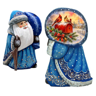 Christmas Cardinal Mailbox Hand-Painted WOODCARVED Masterpiece by G. DeBrekht - Christmas Décor - 8215569