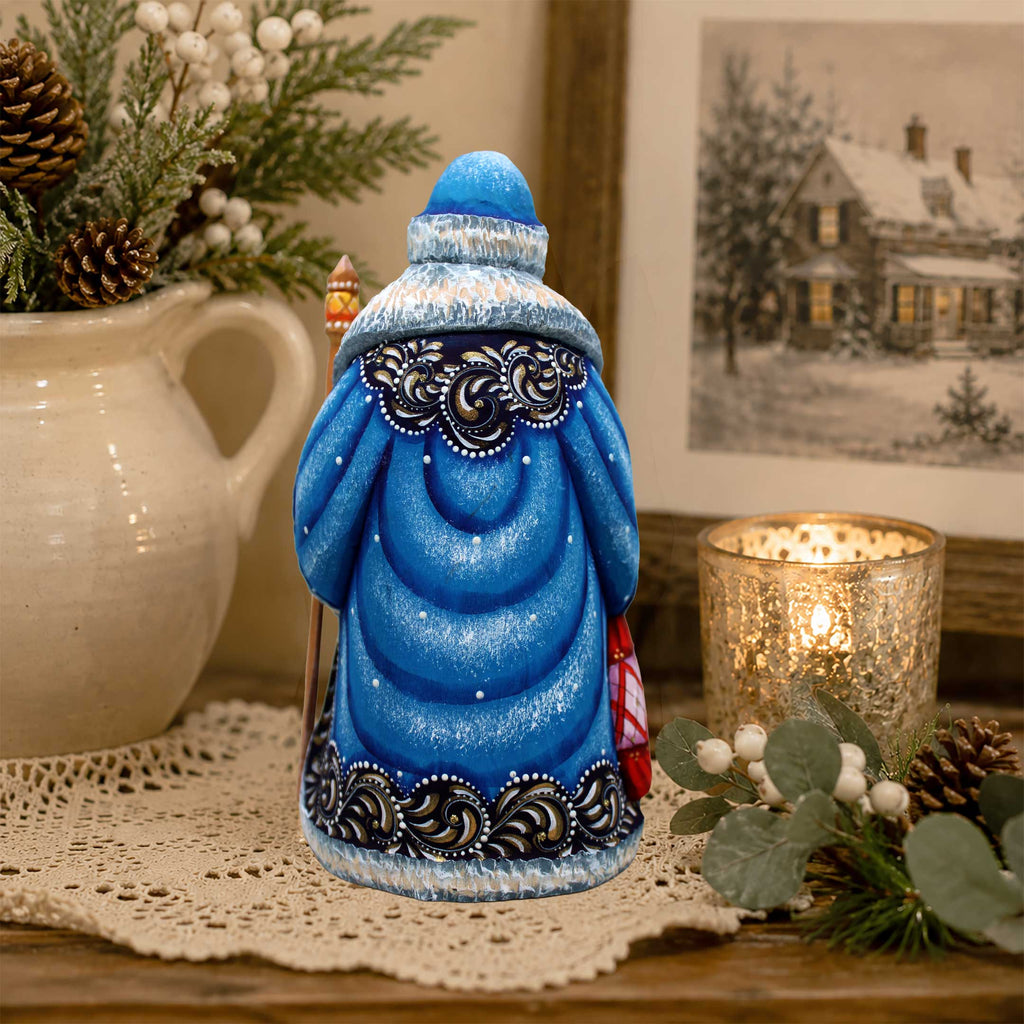 Shepherd Boy Nativity Santa Hand-Carved Wooden Figurine - Hand-Painted WOODCARVED Masterpiece by G. DeBrekht - Christmas Decor - 8215955