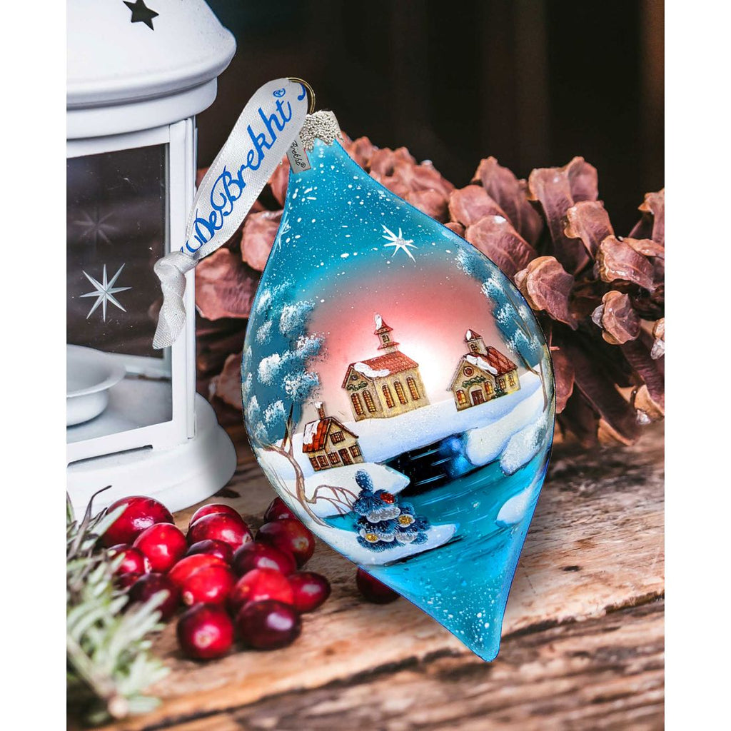 Winter House Glass Ornament by G. DeBrekht - Christmas Decor - 74174