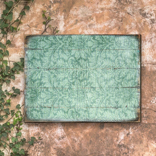 Rustic Blue Floral Wooden Wall Art by G. DeBrekht - Floral Ornamental Decor - 95008B