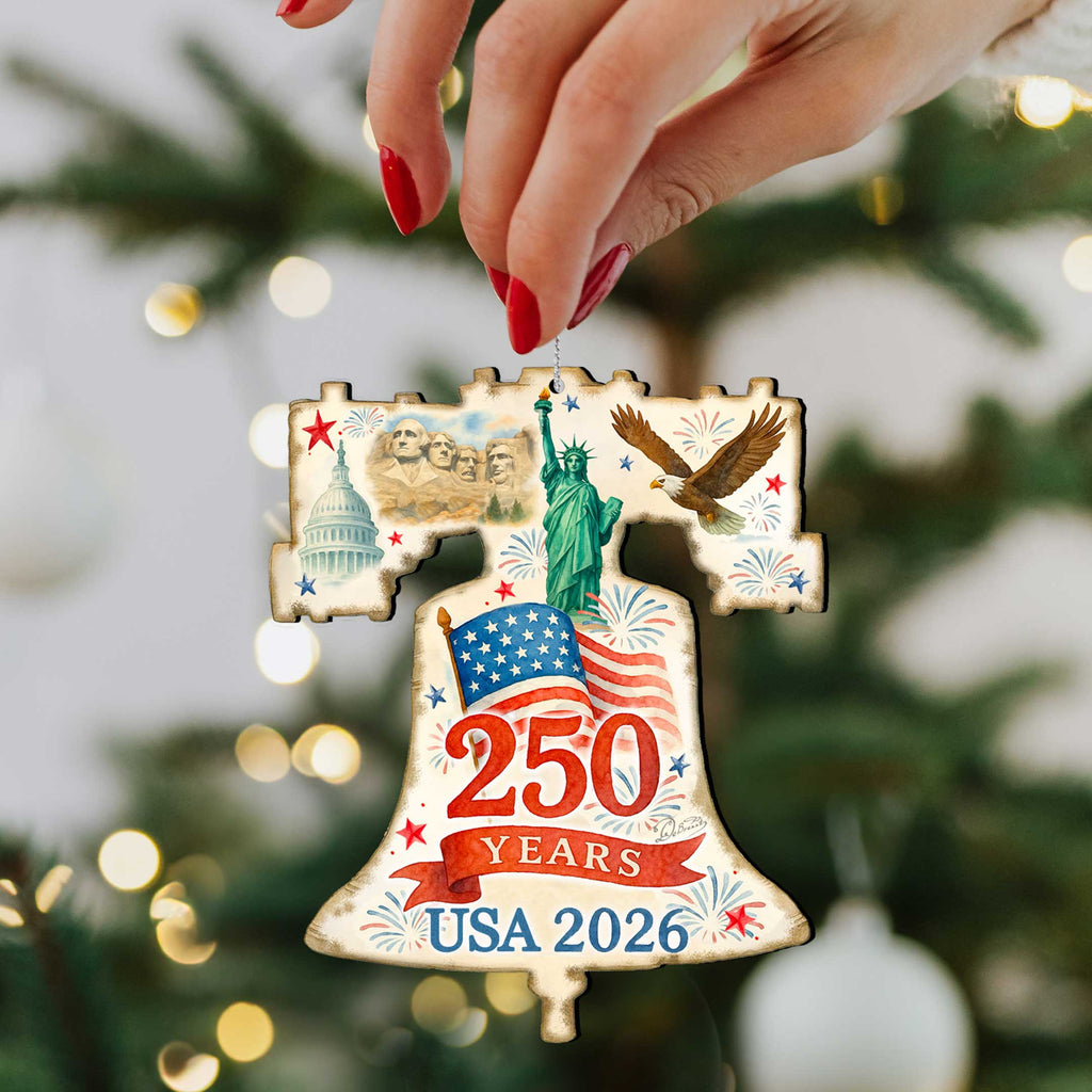 Patriotic 250th Anniversary Bell by G. DeBrekht - American Patriotic Decor – 8652842-1