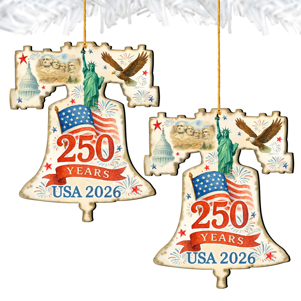 Patriotic 250th Anniversary Bell by G. DeBrekht - American Patriotic Decor – 8652842-1