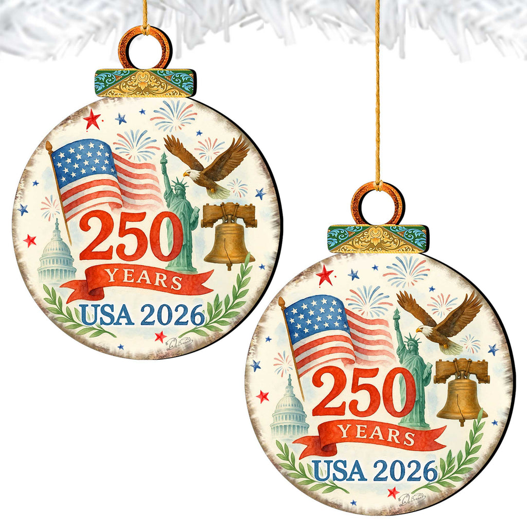 Patriotic 250th Anniversary Ornament by G. DeBrekht - American Patriotic Decor – 8652842-2