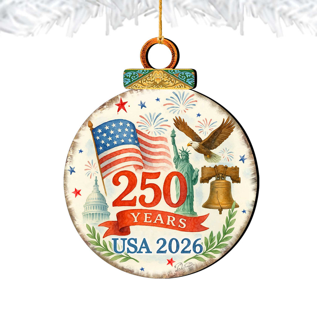 Patriotic 250th Anniversary Ornament by G. DeBrekht - American Patriotic Decor – 8652842-2