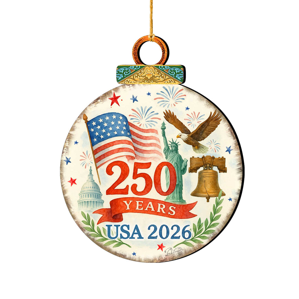 Patriotic 250th Anniversary Ornament by G. DeBrekht - American Patriotic Decor – 8652842-2