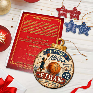 Personalized Basketball Ornament – Future All-Star Christmas Ornament – Custom Basketball Player Keepsake by G.Debrekht - 8652884