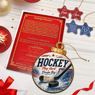 Personalized Hockey Christmas Ornament – Hockey Player Gift – Custom Sports Ornament by G.Debrekht - 8652886