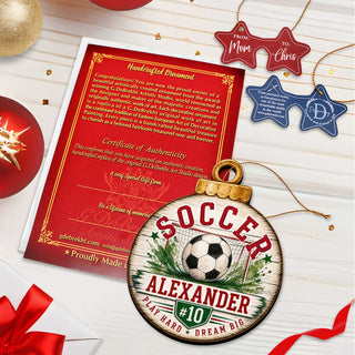 Personalized Soccer Christmas Ornament – Custom Soccer Player Ornament – Soccer Team Gift – Sports Christmas Ornament – Soccer Fan Keepsake by G.Debrekht - 6852890