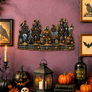 Trick or Treat Halloween Wooden Door Hanger – Handcrafted Wooden Fall Door Décor by G. Debrekht - 8652896H