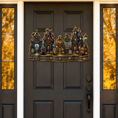 Trick or Treat Halloween Wooden Door Hanger – Handcrafted Wooden Fall Door Décor by G. Debrekht - 8652896H