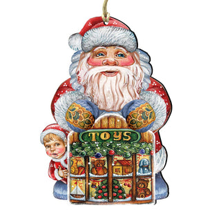 Toy Shop Santa Christmas Door Decor by G. DeBrekht - Christmas Santa Snowman Decor - 8119172H