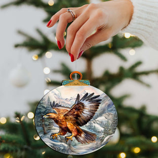 Flying Golden Eagle Wooden Ornaments by G.Debrekht - Wildlife Holiday Décor - 870060