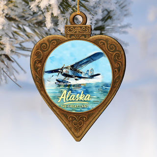 Alaska Floatplane Wooden Ornament – Alaska Wildlife Décor by G. DeBrekht - Wildlife Holiday Décor - 8710156