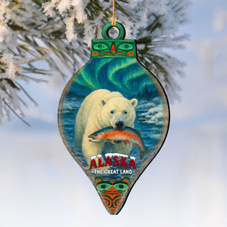 Alaska Polar Bear Wooden Ornament – The Great Land Wildlife Décor by G. DeBrekht - Wildlife Holiday Décor - 8710158