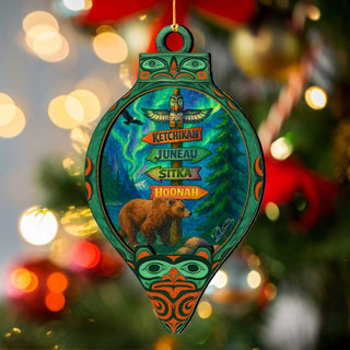 Forest Spirit Totem Wooden Ornament – Wildlife Décor by G. DeBrekht - Wildlife Holiday Décor - 8710171