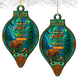 Forest Spirit Totem Wooden Ornament – Wildlife Décor by G. DeBrekht - Wildlife Holiday Décor - 8710171
