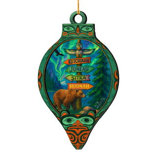 Forest Spirit Totem Wooden Ornament – Wildlife Décor by G. DeBrekht - Wildlife Holiday Décor - 8710171
