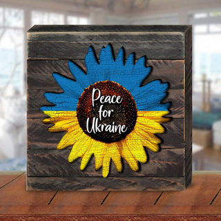Piece for Ukraine Sunflower Wooden Wall Art by G. DeBrekht - International Decor - 8187125B
