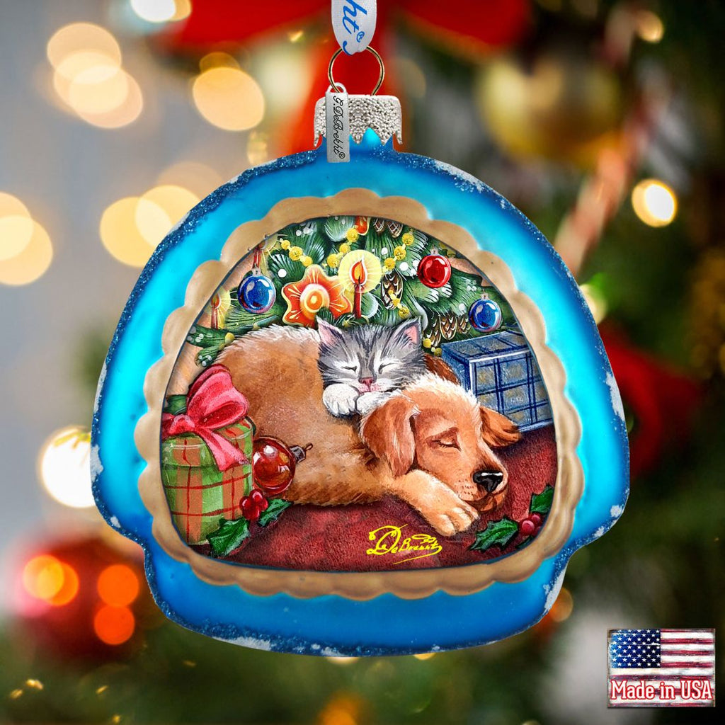 Furry Friends Glass Ornament by G. DeBrekht - Christmas Decor - 756-016