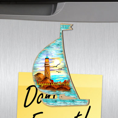 Sailboat Shaped Refrigerator Magnets Set of 3