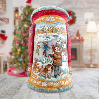 Christmas Carol Santa Hand-Painted WOODCARVED Masterpiece by G. DeBrekht - Nativity Holiday Decor - L2918132