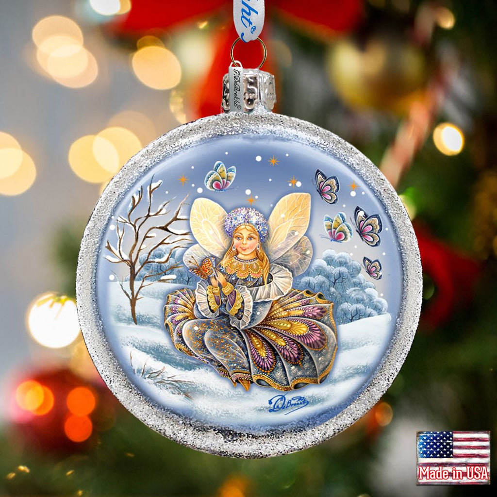 Fairy Girl Ball Glass Ornament by G. DeBrekht - Christmas Decor - 73562