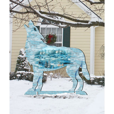 Winter Wolves Wildlife Outdoor Decor by G. DeBrekht - Wildlife Holiday Decor - 8198227F