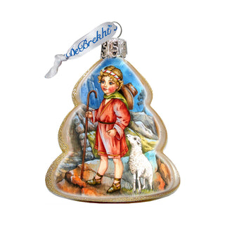Shepherd Boy Mercury Glass Ornament by G. DeBrekht - Nativity Holiday Decor - 773034
