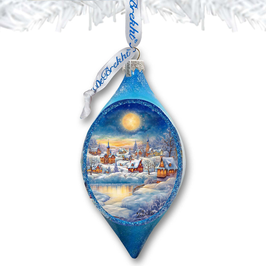 Magic Christmas Night Drop Glass Ornament by G. Debrekht - Christmas Decor - 757-048