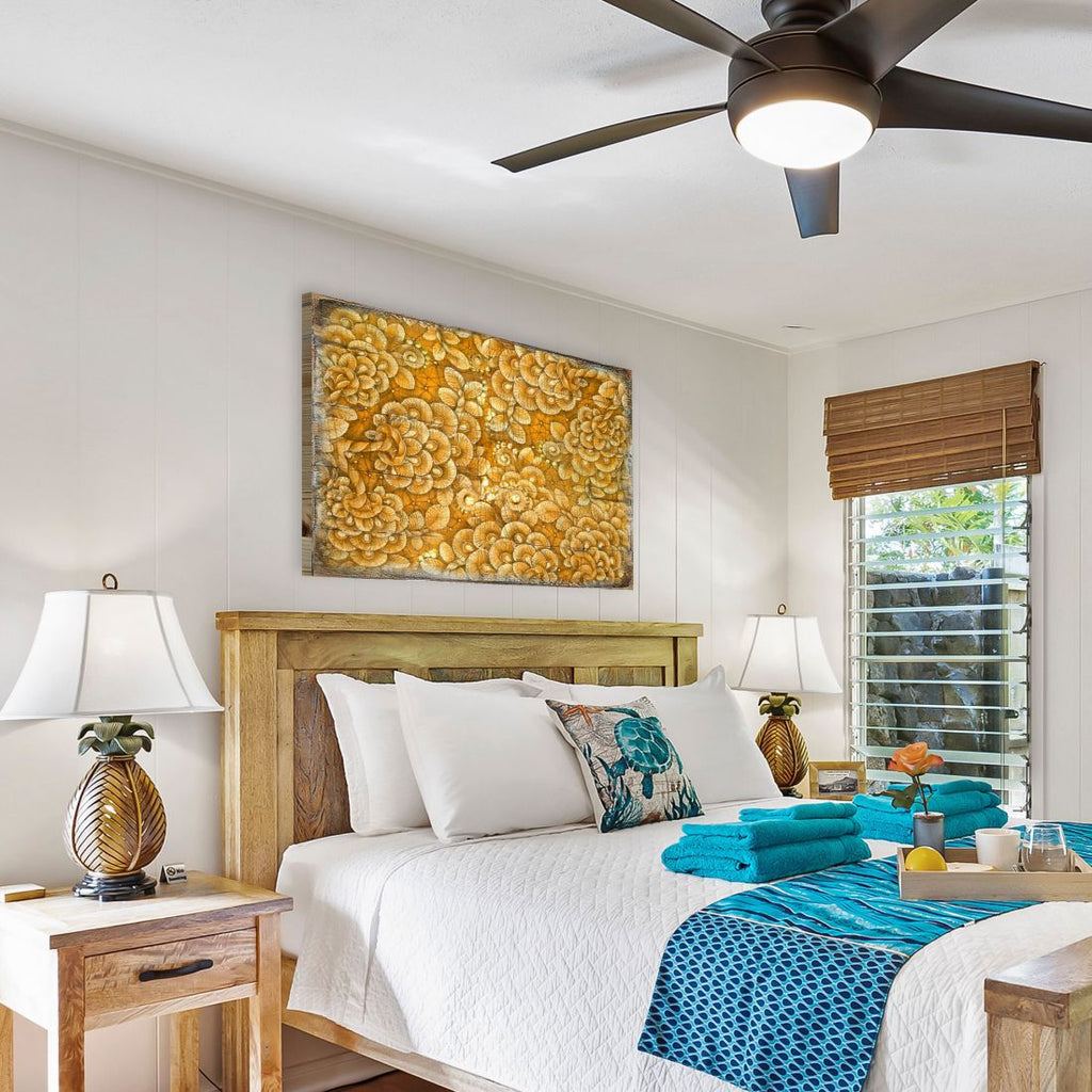 Amali Wooden Wall Art by G. DeBrekht - Floral Ornamental Decor - 95013B