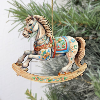 Rocking Horse Wooden Ornaments by G. Debrekht - Christmas Decor - 8100196-2