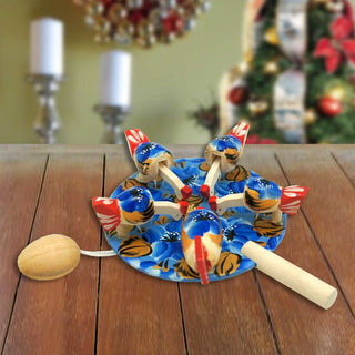 Pecking Chicken Hen Old-World Animated Spinning Decor by Designocracy - Wildlife Holiday Decor - 191001B