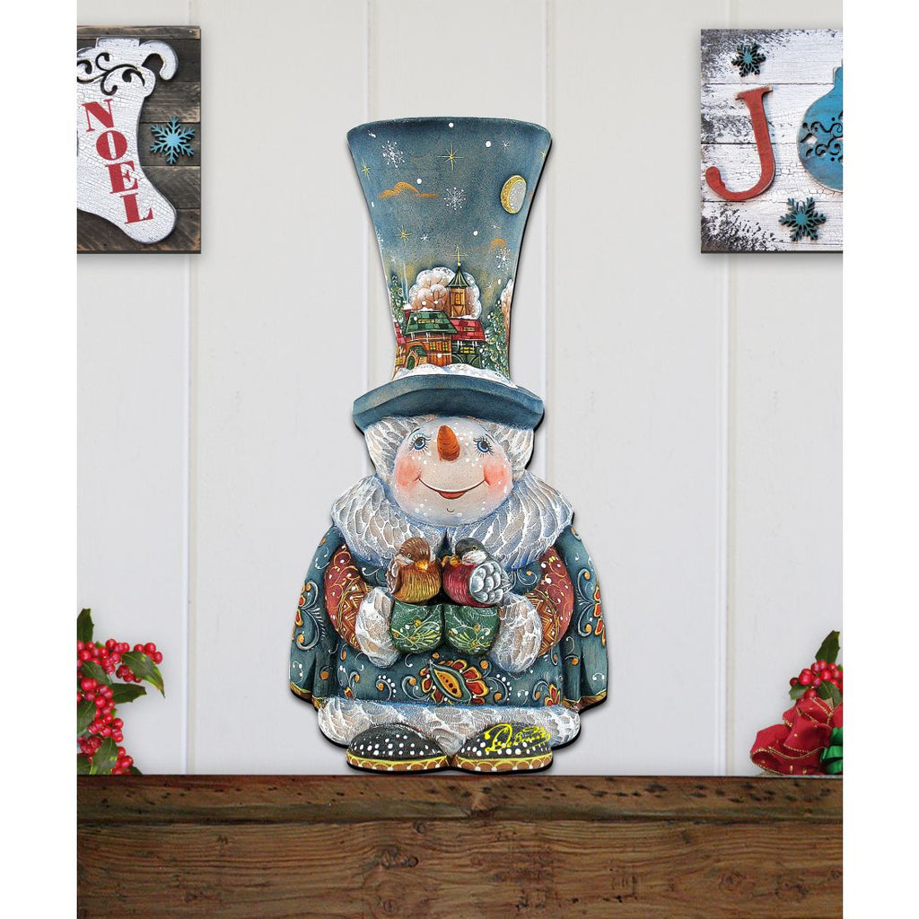 Old World Christmas Snowman Door Decor by G. DeBrekht - Christmas Santa Snowman Decor - 8116420H