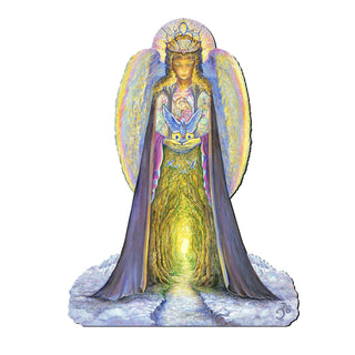 The Angel and the Bluebird Holiday Outdoor Yard Sign by Josephine Wall - Christmas Decor - 845623F-JW