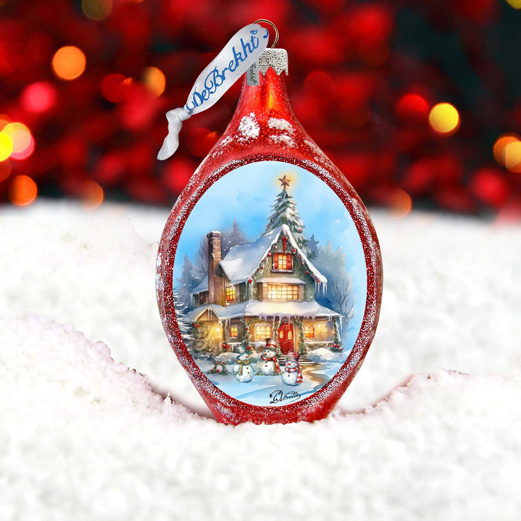 G. DeBrekht Christmas Cottage Ornament