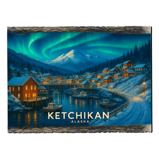 Northern Lights Over the Harbor Greeting Card by G. Debrekht - 97121GC