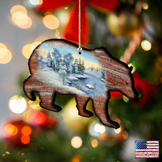 Grizzly Christmas Wooden Ornaments by G. DeBrekht - Wildlife Holiday Decor - 8198214