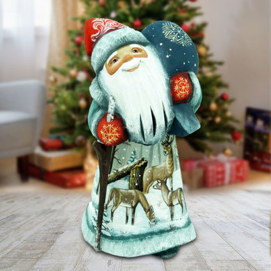 Reindeer Santa Hand-Painted WOODCARVED Masterpiece by G. DeBrekht - Wildlife Holiday Decor - 8215097 *** PRE-ORDER - Handmade Just for You! ***