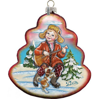 Dancing Boy Tree Glass Ornament by G. DeBrekht - Christmas Decor - 762-002