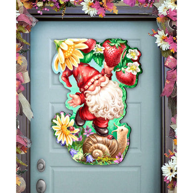 Sweet Summer Gnome Holiday Door Decor by D. Gelsinger - Christmas Decor - 8461062H-DG