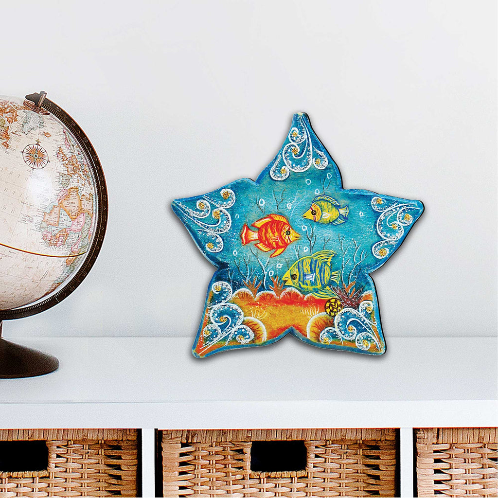 Sea Starfish Beach House Door Decor by G. DeBrekht - Coastal Holiday Decor - 8126151H