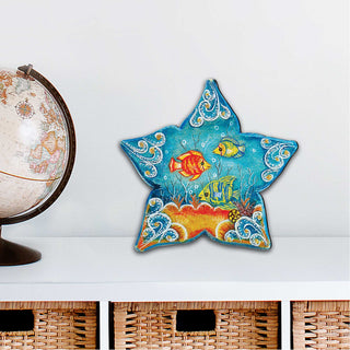 Sea Starfish Beach House Door Decor by G. DeBrekht - Coastal Holiday Decor - 8126151H