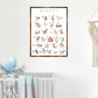 Animal Alphabet Art - Wooden Educational Art - Wall Decor - Homeschool Decor - Classroom Decor - Playroom Decor - Nursery Wall Art - Art For Kids - 310211