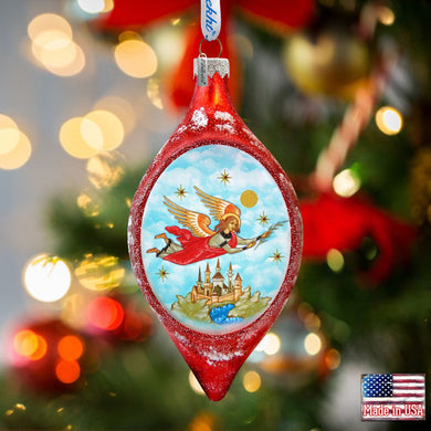 Watching Over You Drop Glass Ornament by G. DeBrekht - Nativity Holiday Decor - 757-211
