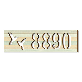 Hummingbird House Number Sign – Handcrafted Wooden Address Plaque for Mailbox Post or Porch – Custom Home Handcrafted Wooden Address Sign MA989830