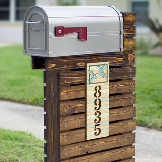 Hummingbird Couple House Number Sign – Handcrafted Wooden Address Plaque for Porch, Entryway, or Garden – Custom Home Handcrafted Wooden Address Sign MA989831